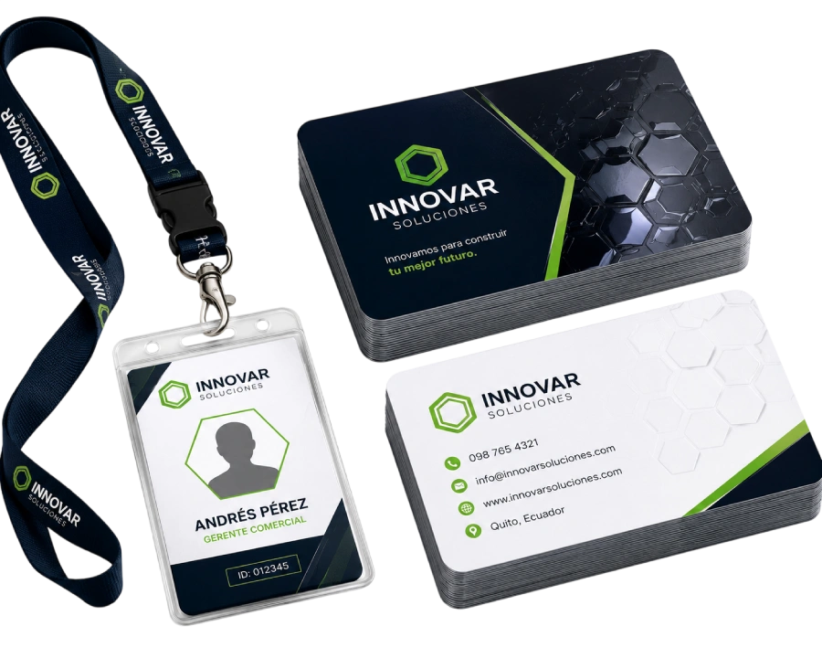 Kit Tarjetas de Presentación y Credencial Personalizada