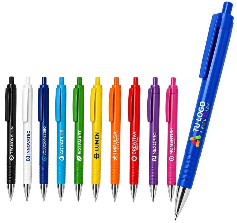 Esferos Plásticos Personalizados con Logo