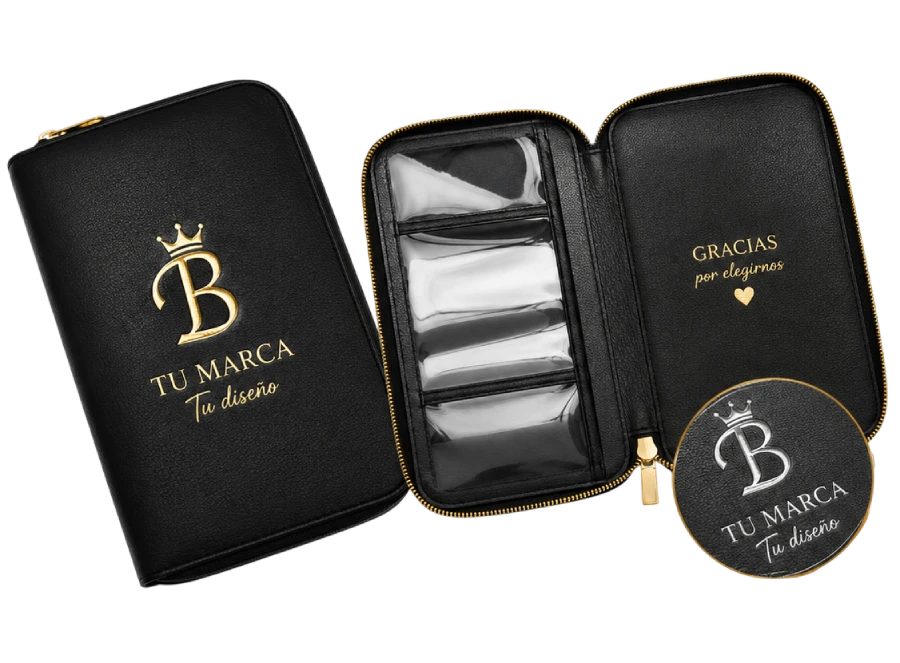 Estuches de Cuerina Personalizados con Repujado en Oro o Plata
