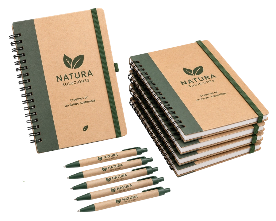Kit de Agendas y Esferos Ecológicos Personalizados