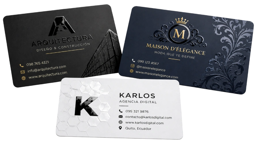Tarjetas de Presentación UV Selectivo Personalizadas