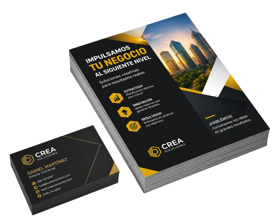 Kit Tarjetas de Presentación y Flyers A5 Personalizados