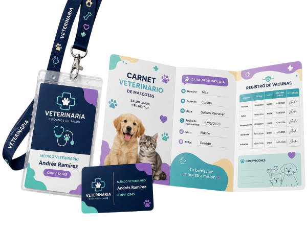 Carnets veterinarios personalizados para clínicas y negocios con impresión profesional