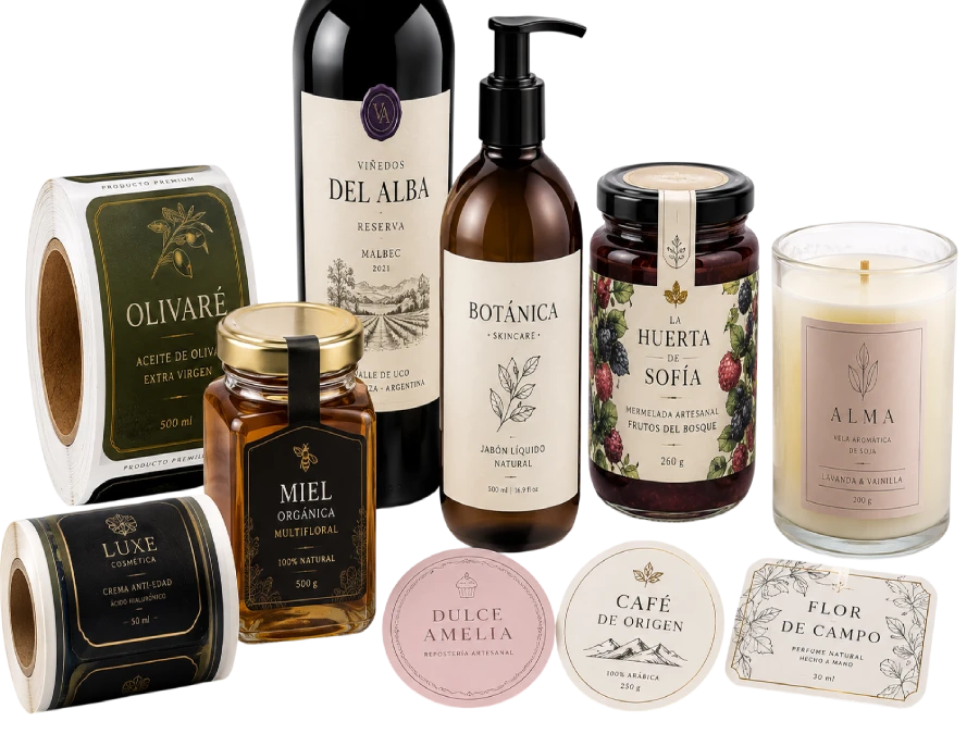 Etiquetas adhesivas para marcas personalizadas imprenta