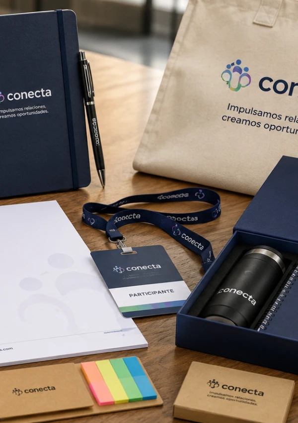 Papelería corporativa y kits de eventos